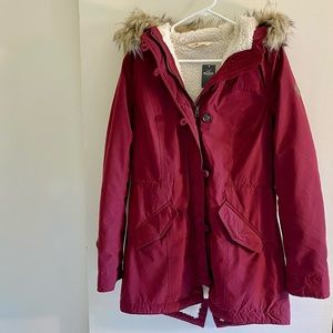 NWT Women’s Hollister Sherpa Lined Faux Fur Hooded Jacket Coat Size Medium